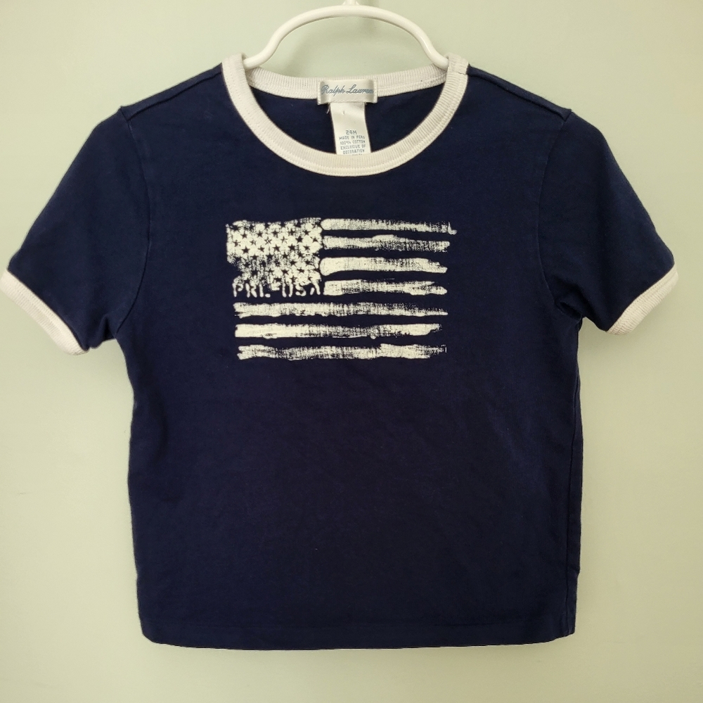 Polo Ralph Lauren‎ Baby 24 Month Short Sleeve T Shirt Flag USA